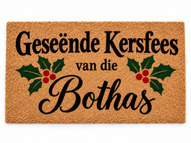 Gepersonaliseerde Geseënde Kersfees Deurmat
