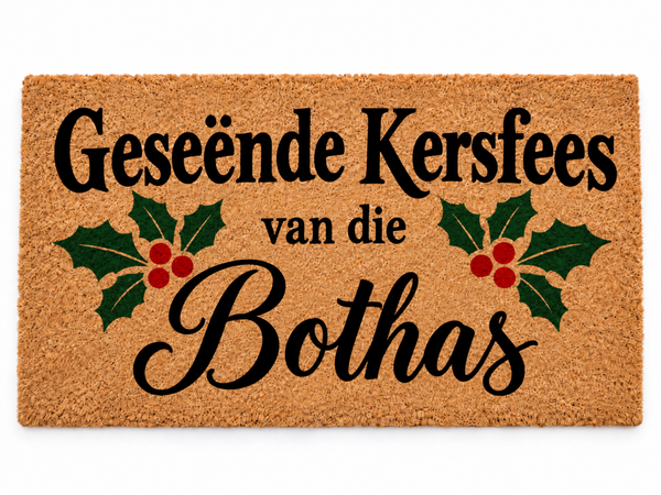 Gepersonaliseerde Geseënde Kersfees Deurmat
