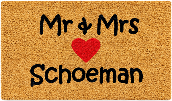 Mr & Mrs - red heart
