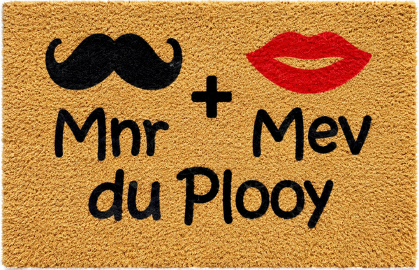 Mnr & Mev - swart snor & rooi lippe