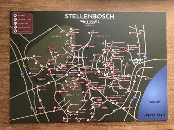 Stellenbosch Wine Route Pin Map