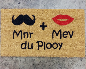 Mnr & Mev - swart snor & rooi lippe